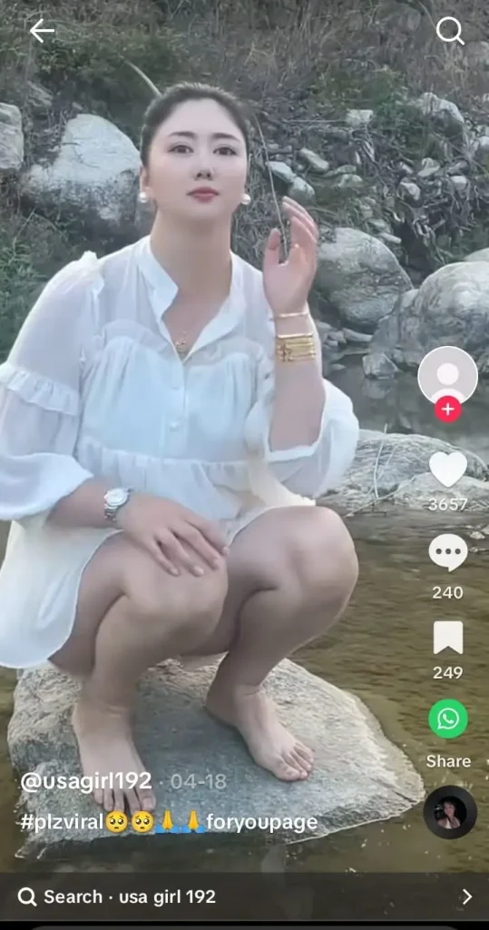 Beautiful hot girl on tiktok